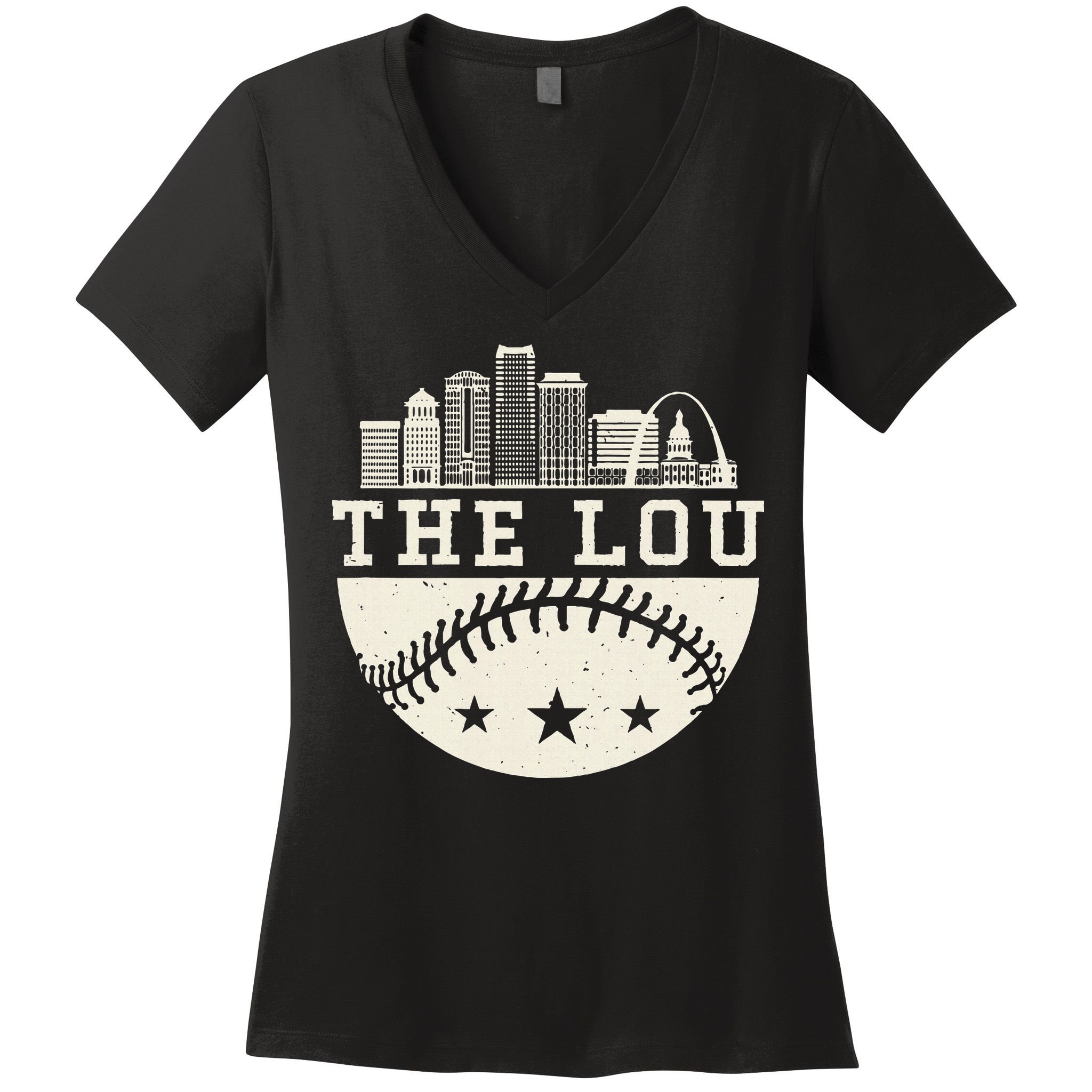 Baseball Season St. Louis The Lou Fan Hometown Women's V-Neck T-Shirt