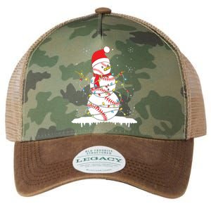 Baseball Snowman Santa Hat Christmas Baseball Player Gift Legacy Tie Dye Trucker Hat