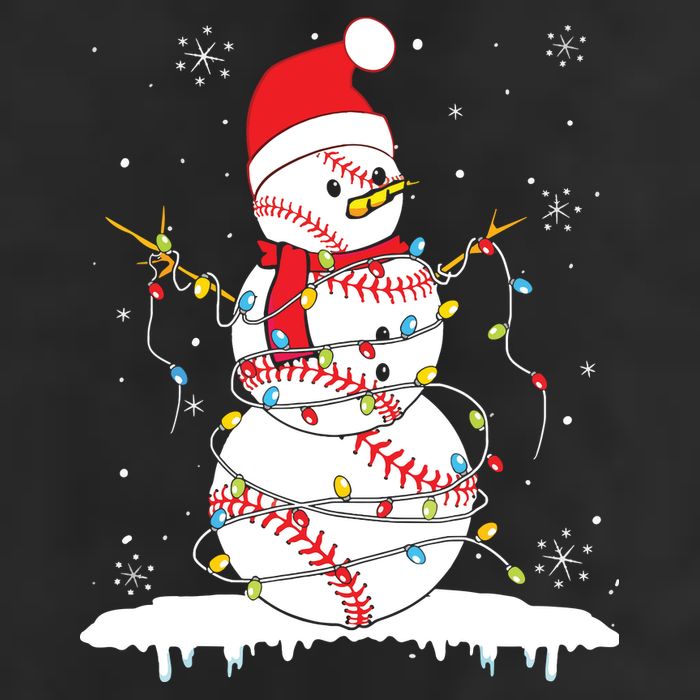 Baseball Snowman Santa Hat Christmas Baseball Player Gift Beanie