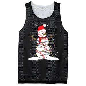 Baseball Snowman Santa Hat Christmas Baseball Player Gift Mesh Reversible Basketball Jersey Tank