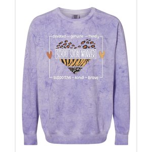 Best School Social Worker Appreciation Colorblast Crewneck Sweatshirt