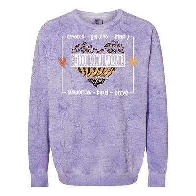 Best School Social Worker Appreciation Colorblast Crewneck Sweatshirt