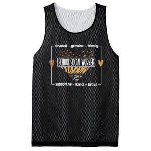 Best School Social Worker Appreciation Mesh Reversible Basketball Jersey Tank