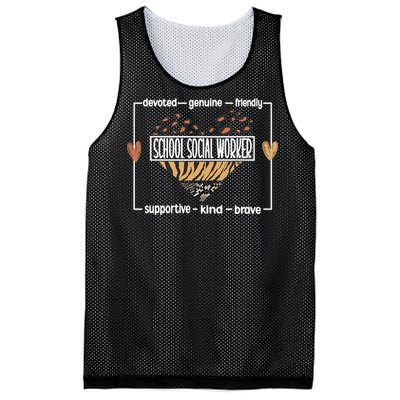 Best School Social Worker Appreciation Mesh Reversible Basketball Jersey Tank