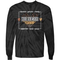 Best School Social Worker Appreciation Tie-Dye Long Sleeve Shirt