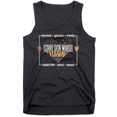 Best School Social Worker Appreciation Tank Top