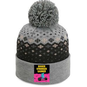 Bigger Stronger Sadder Weightlifting Bodybuilding The Baniff Cuffed Pom Beanie