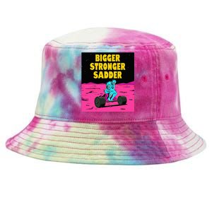 Bigger Stronger Sadder Weightlifting Bodybuilding Tie-Dyed Bucket Hat