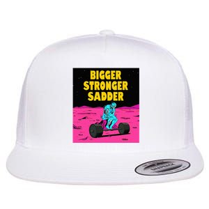 Bigger Stronger Sadder Weightlifting Bodybuilding Flat Bill Trucker Hat