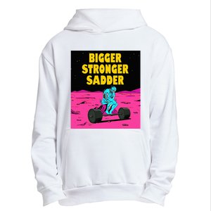 Bigger Stronger Sadder Weightlifting Bodybuilding Urban Pullover Hoodie