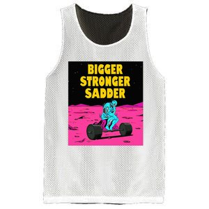 Bigger Stronger Sadder Weightlifting Bodybuilding Mesh Reversible Basketball Jersey Tank