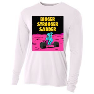 Bigger Stronger Sadder Weightlifting Bodybuilding Cooling Performance Long Sleeve Crew