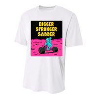 Bigger Stronger Sadder Weightlifting Bodybuilding Performance Sprint T-Shirt