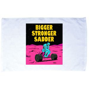 Bigger Stronger Sadder Weightlifting Bodybuilding Microfiber Hand Towel