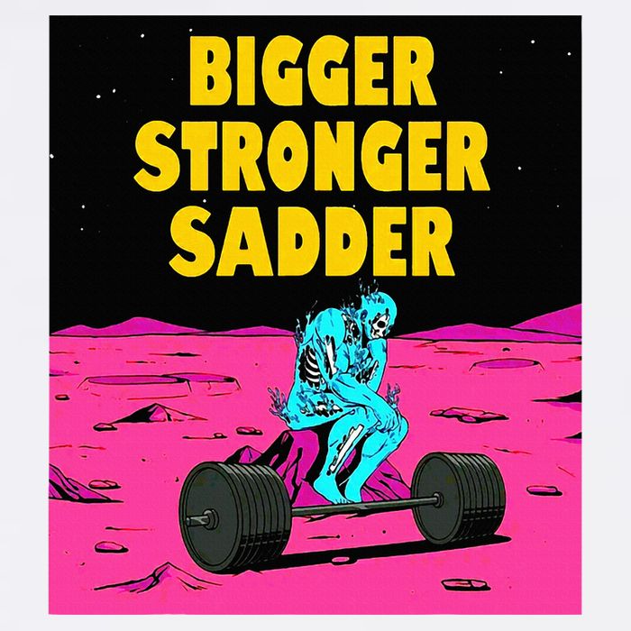 Bigger Stronger Sadder Weightlifting Bodybuilding Women's Crop Top Tee