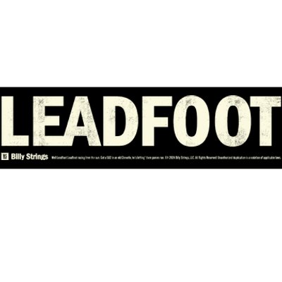 Billy Strings Store Bumper Sticker Leadfoot Bumper Sticker