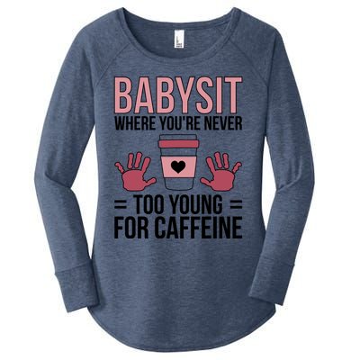 Babysit Sitter Sitting Sitters Cute Gift Women's Perfect Tri Tunic Long Sleeve Shirt