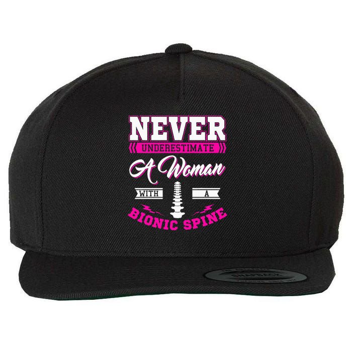 Bionic Spine Surgery Survivor Back Spinal Fusion Recovery Wool Snapback Cap