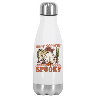 Boot Scootin Spooky Western Halloween Ghost Spooky Season Stainless Steel Insulated Water Bottle