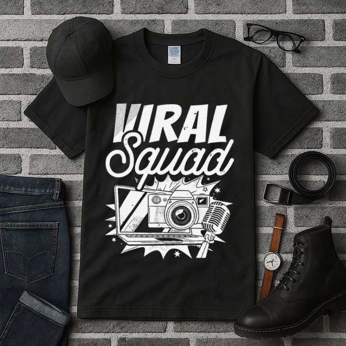 Blogger Squad Social Media Content Creator Blog Blogging Tall T-Shirt
