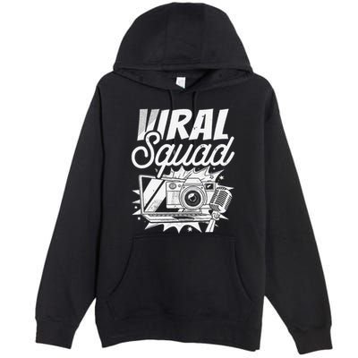 Blogger Squad Social Media Content Creator Blog Blogging Premium Pullover Hoodie
