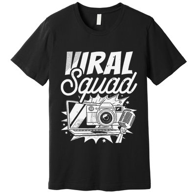 Blogger Squad Social Media Content Creator Blog Blogging Premium T-Shirt