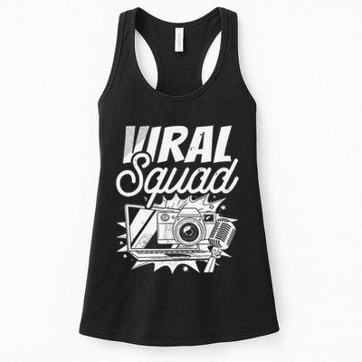 Blogger Squad Social Media Content Creator Blog Blogging Womens Tank Top