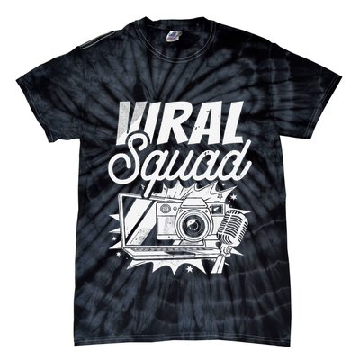 Blogger Squad Social Media Content Creator Blog Blogging Tie-Dye T-Shirt