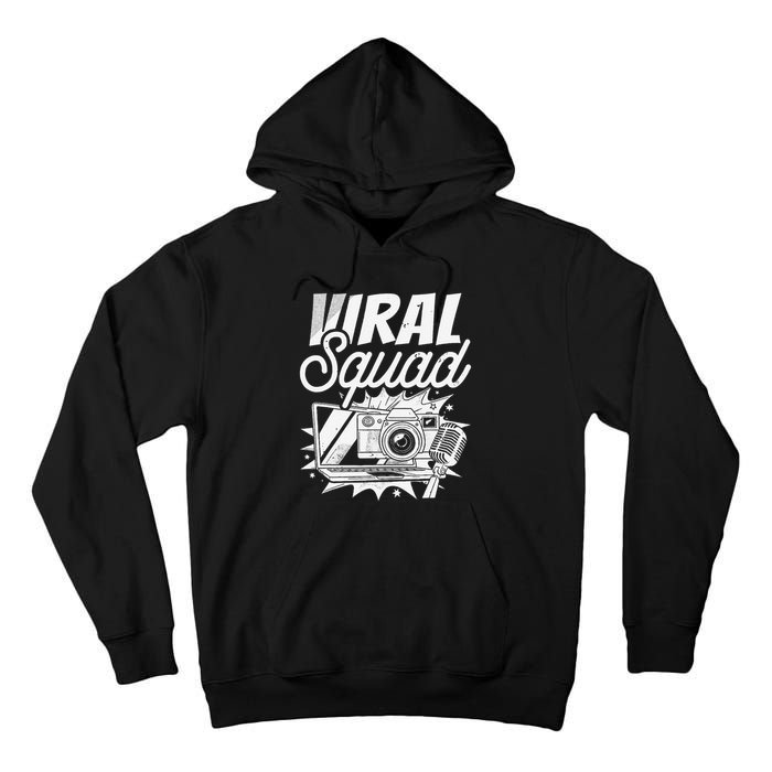 Blogger Squad Social Media Content Creator Blog Blogging Tall Hoodie