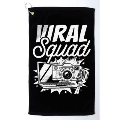 Blogger Squad Social Media Content Creator Blog Blogging Platinum Collection Golf Towel