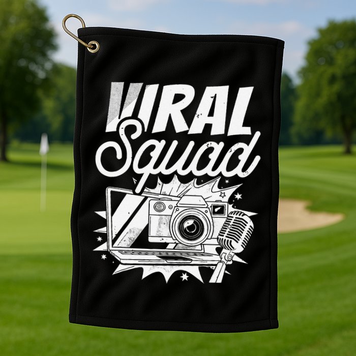 Blogger Squad Social Media Content Creator Blog Blogging Golf Towel