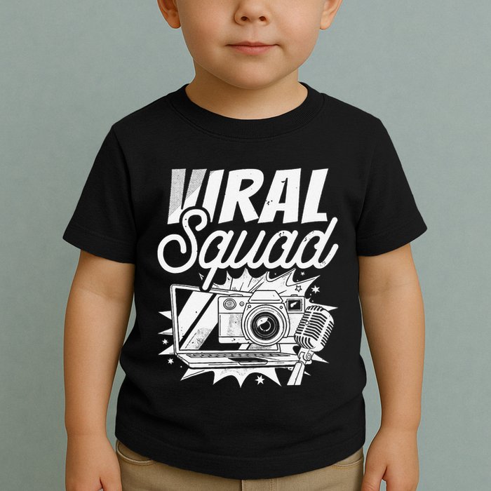 Blogger Squad Social Media Content Creator Blog Blogging Toddler T-Shirt