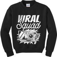 Blogger Squad Social Media Content Creator Blog Blogging Kids Sweatshirt