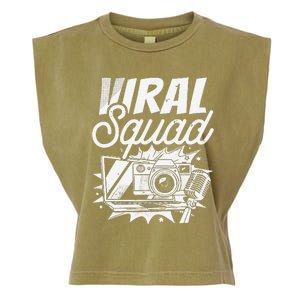 Blogger Squad Social Media Content Creator Blog Blogging Garment-Dyed Women's Muscle Tee