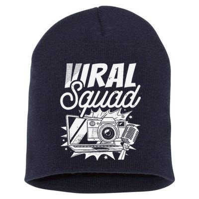 Blogger Squad Social Media Content Creator Blog Blogging Short Acrylic Beanie