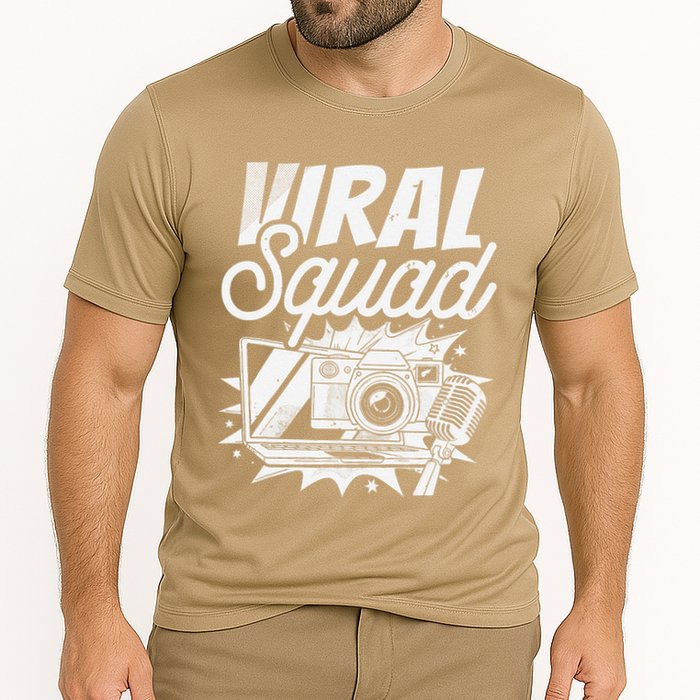 Blogger Squad Social Media Content Creator Blog Blogging Performance Shirt