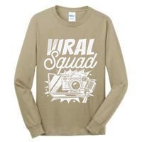Blogger Squad Social Media Content Creator Blog Blogging Tall Long Sleeve T-Shirt
