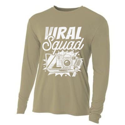 Blogger Squad Social Media Content Creator Blog Blogging Cooling Performance Long Sleeve Crew