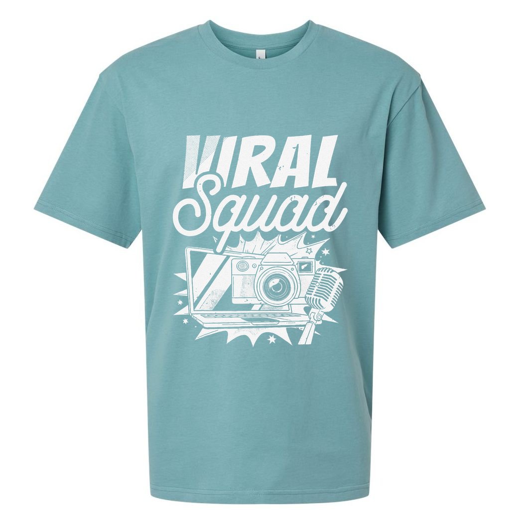 Blogger Squad Social Media Content Creator Blog Blogging Sueded Cloud Jersey T-Shirt