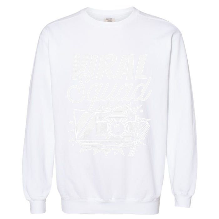 Blogger Squad Social Media Content Creator Blog Blogging Garment-Dyed Sweatshirt