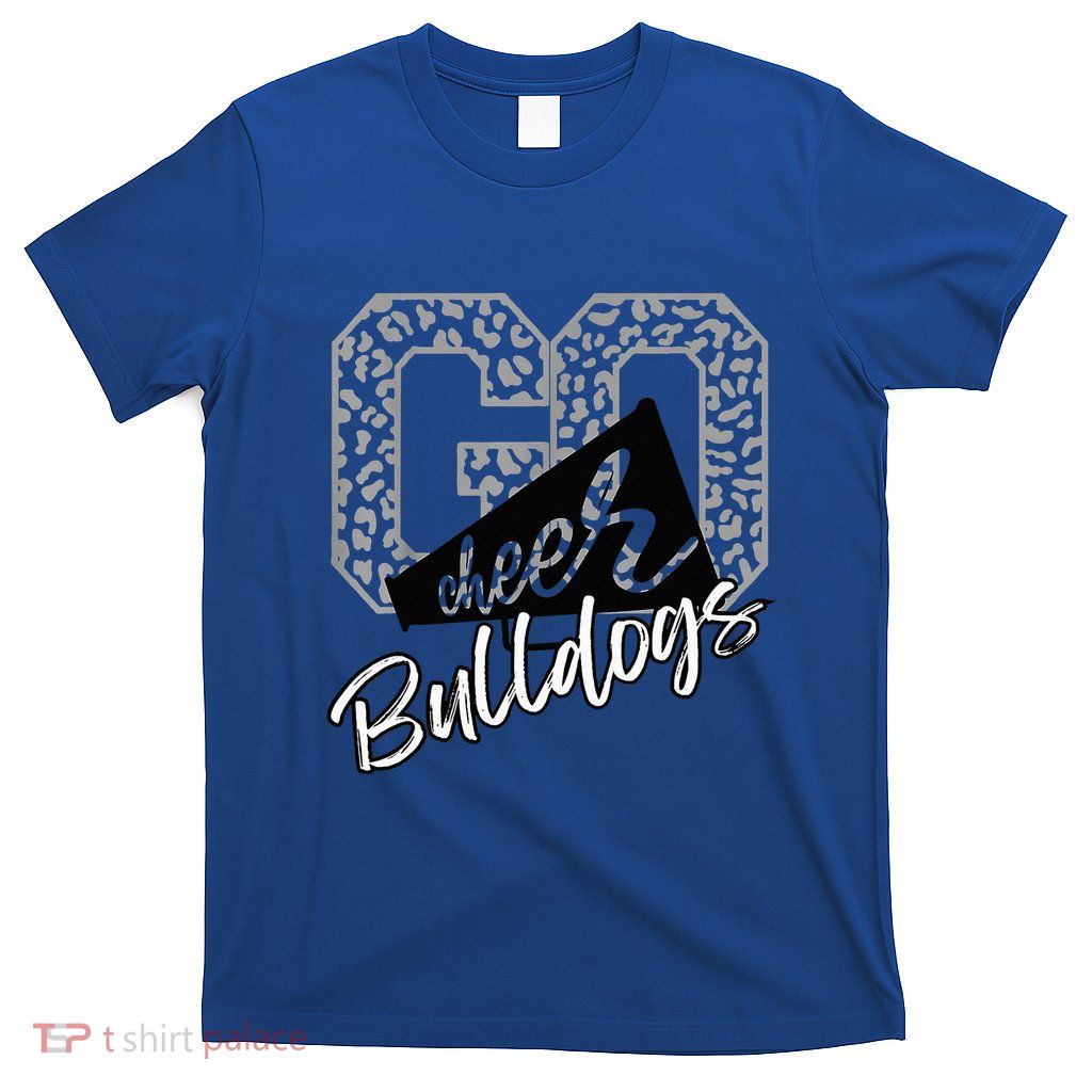 Bulldogs School Spirit Mascot Leopard Cheer Fan Game Day T-Shirt