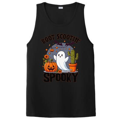 Boot Scootin Spooky Cowboy Halloween Ghost Cute Spooky PosiCharge Competitor Tank