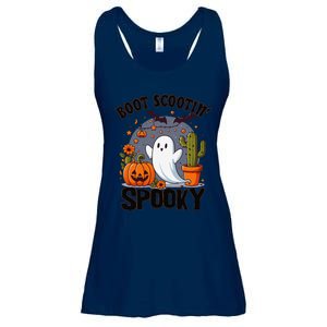 Boot Scootin Spooky Cowboy Halloween Ghost Cute Spooky Ladies Essential Flowy Tank