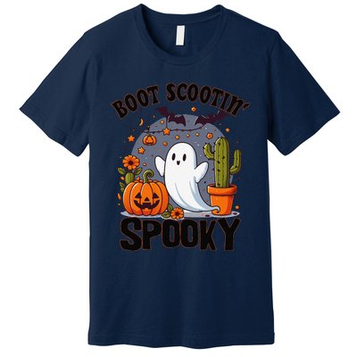 Boot Scootin Spooky Cowboy Halloween Ghost Cute Spooky Premium T-Shirt