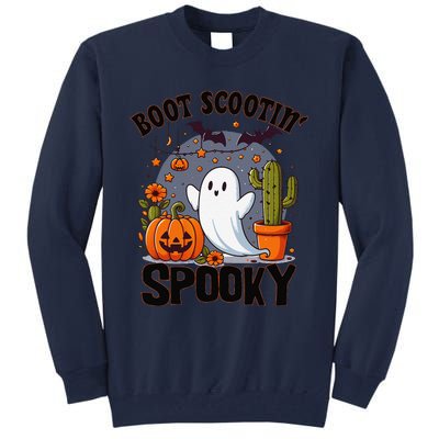 Boot Scootin Spooky Cowboy Halloween Ghost Cute Spooky Tall Sweatshirt