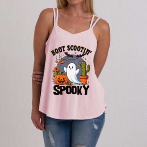 Boot Scootin Spooky Cowboy Halloween Ghost Cute Spooky Women's Strappy Tank