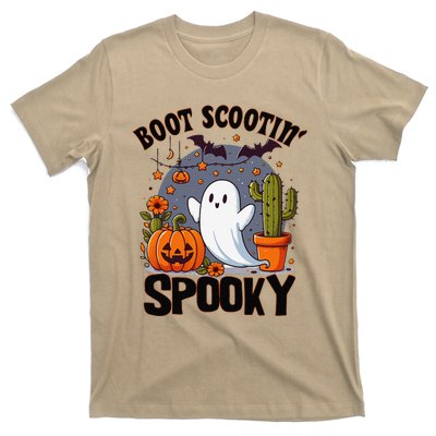 Boot Scootin Spooky Cowboy Halloween Ghost Cute Spooky T-Shirt