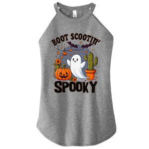 Boot Scootin Spooky Cowboy Halloween Ghost Cute Spooky Women's Perfect Tri Rocker Tank