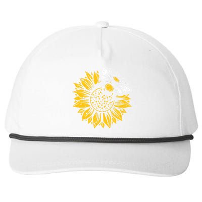 Bumblebee Sunflower Springtime Save The Bees Honeybee Snapback Five-Panel Rope Hat