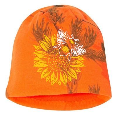 Bumblebee Sunflower Springtime Save The Bees Honeybee Kati - Camo Knit Beanie